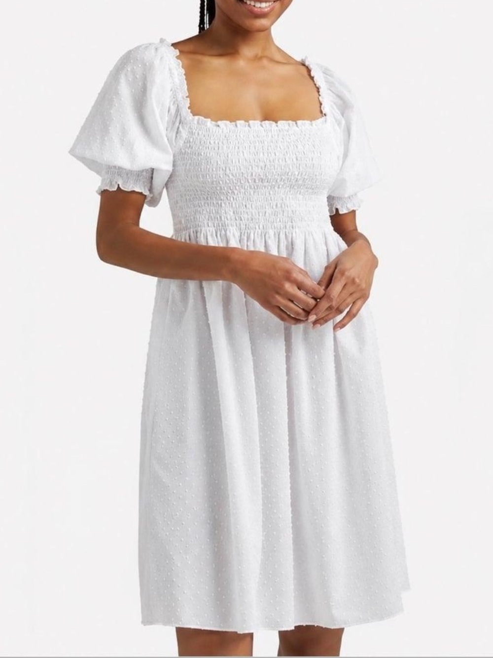 Hill House White Swiss Dot Athena Nap Dress XXL - Picture 1 of 5
